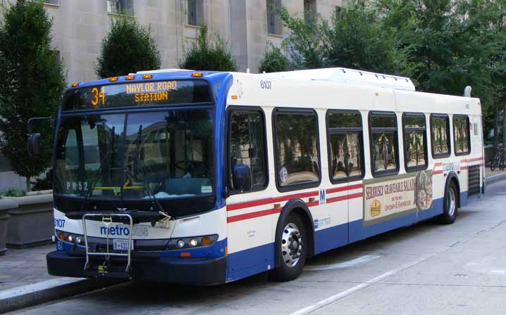 WMATA Metrobus New Flyer DE40LFR 6107